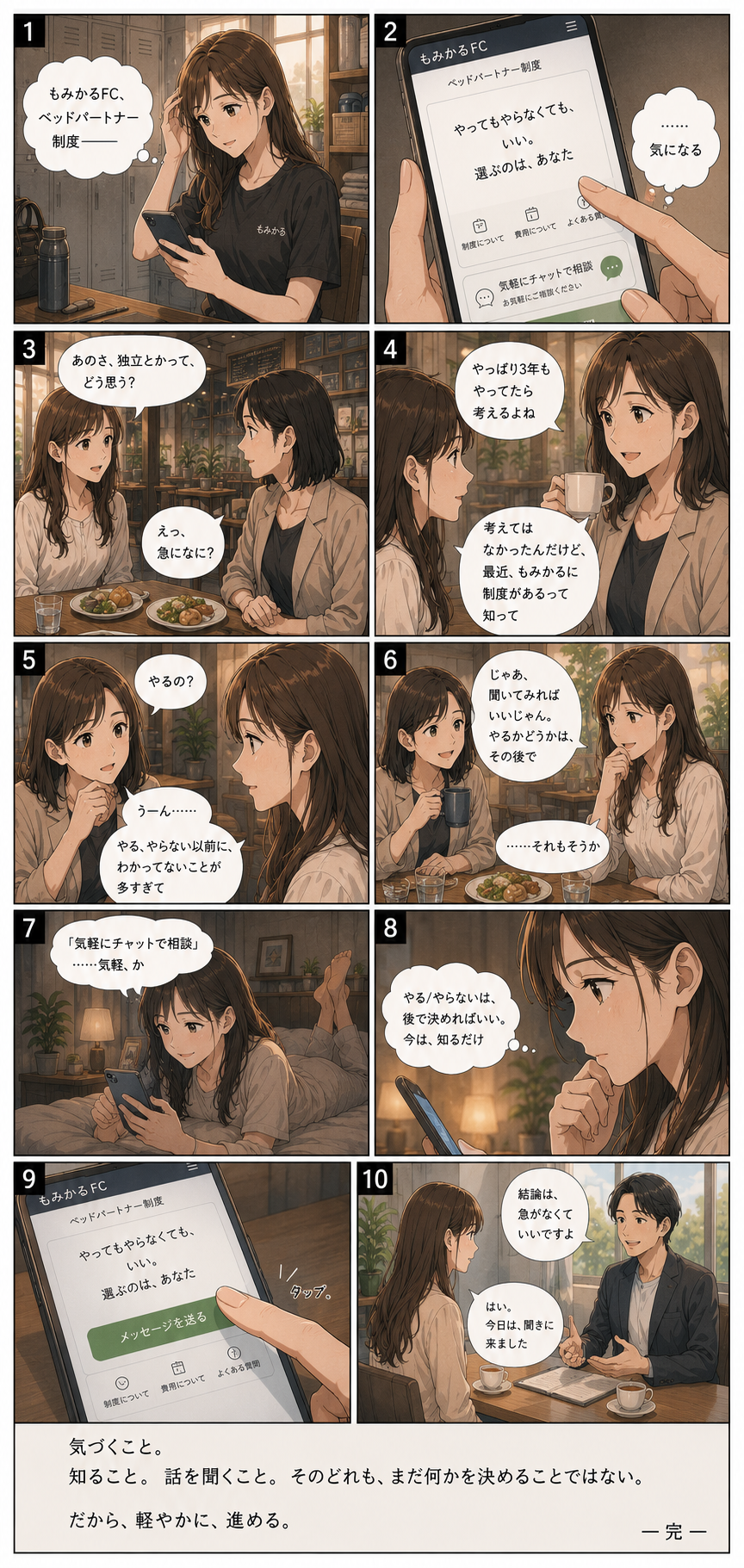 もみかる漫画 第3話「話だけ、聞いてみる」